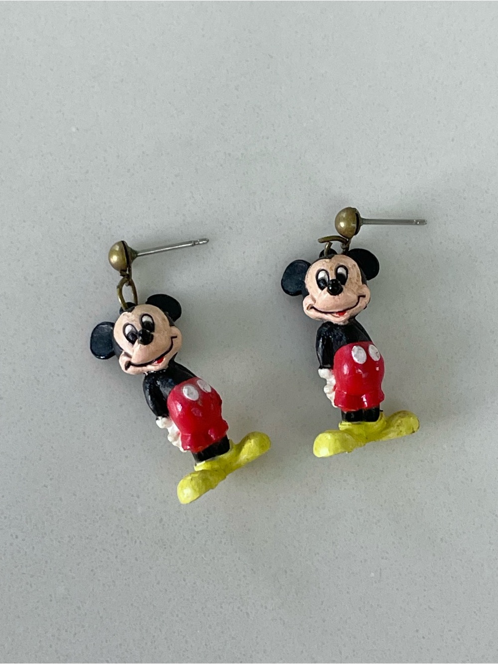 Vintage 1970s Classic Disney Mickey Mouse Dangle Earrings